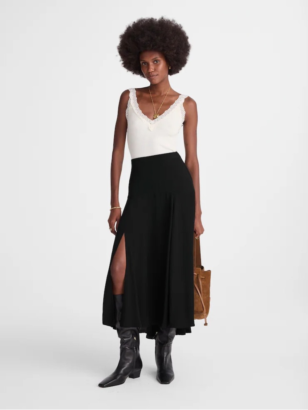 Madewell Circle Midi Skirt in Crêpe de
Chine ✨NWOT✨